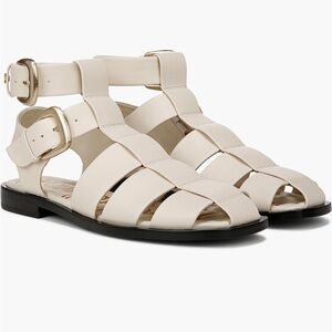 NEW Sam Edelman Dawn Leather Sandals Ivory Cream Size 8 NWOB